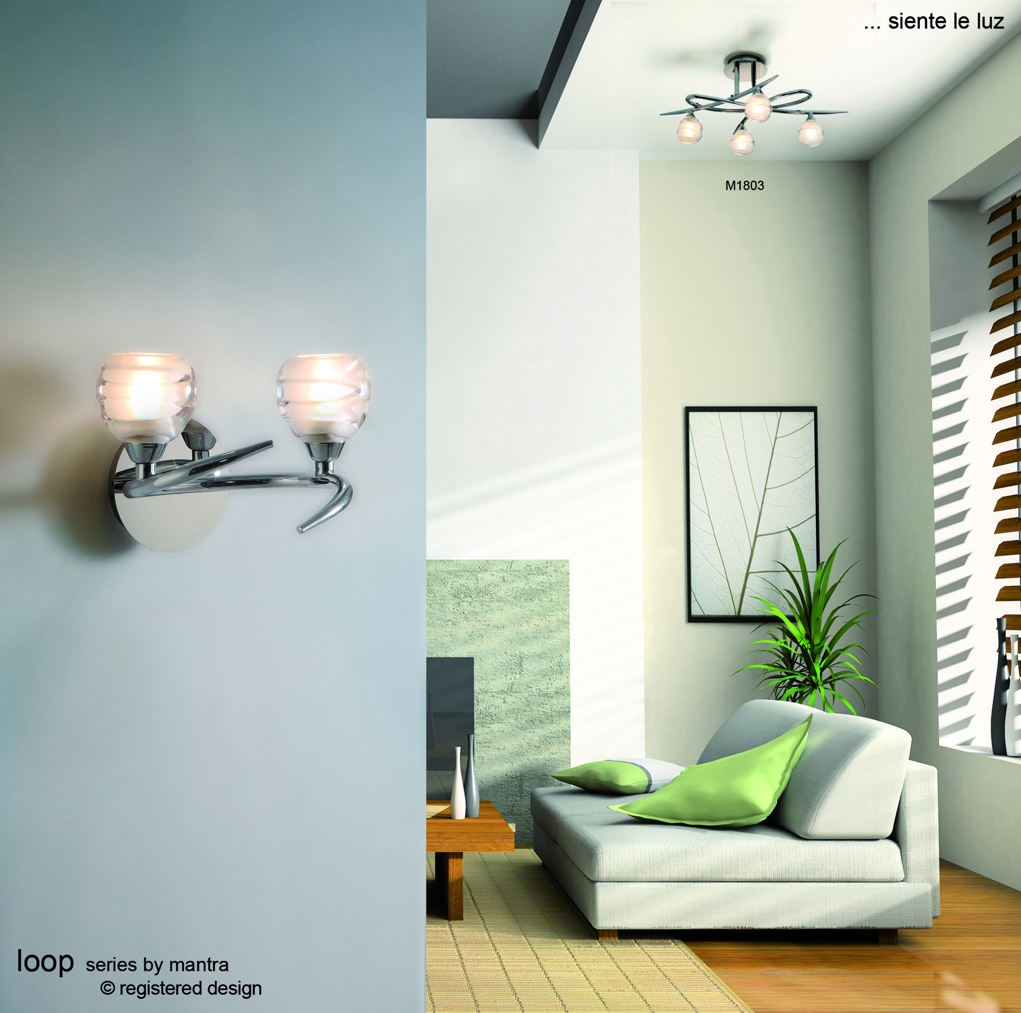 Loop CH Ceiling Lights Mantra Semi Flush Fittings